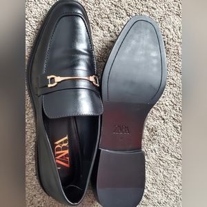 Zara black moccasin shoes